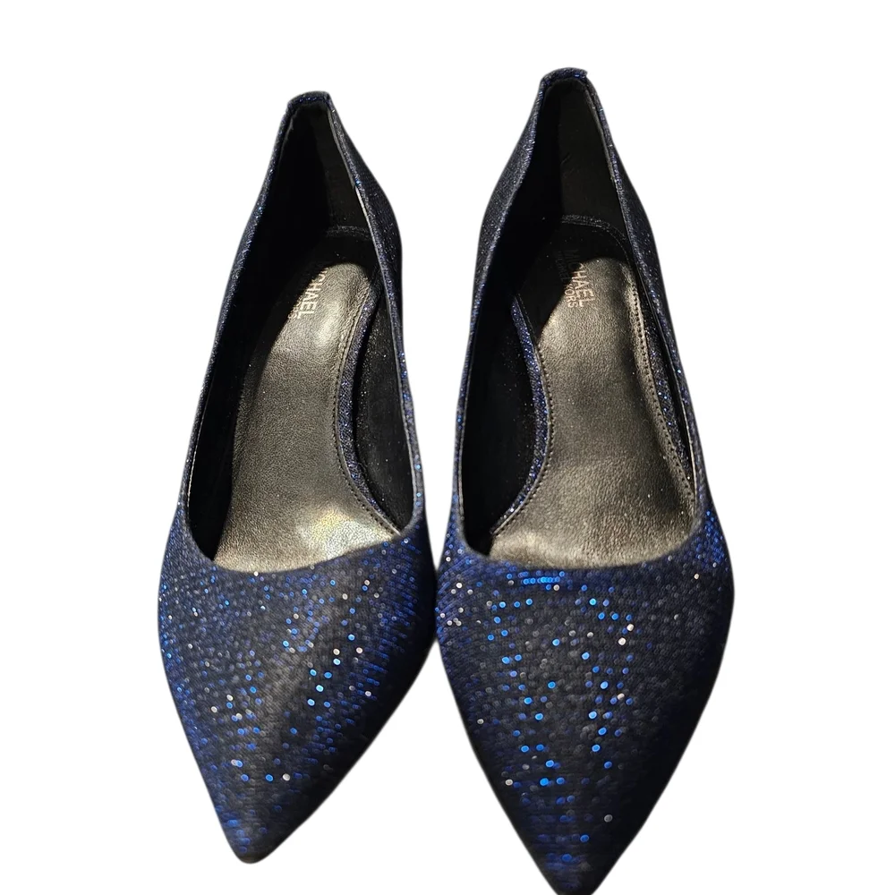 Michael Kors Blue Rhinestone Heels Sz 6